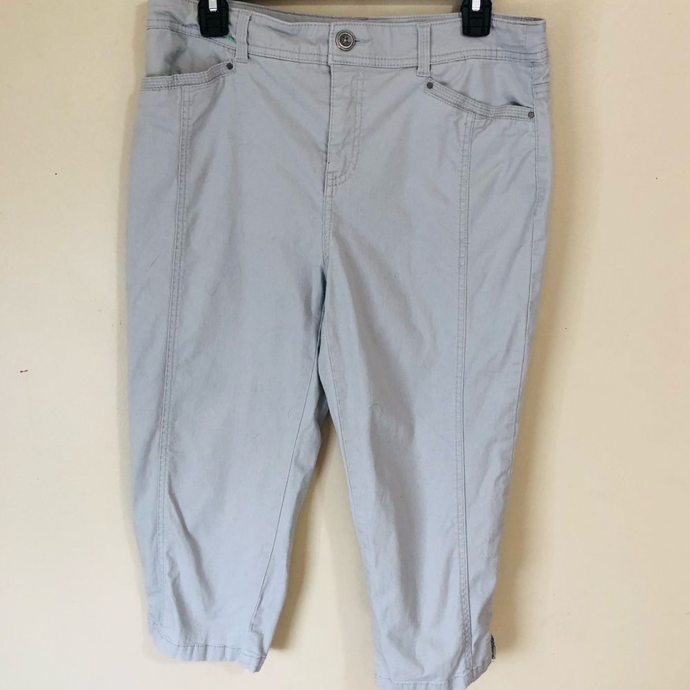 Style & Co Cropped Pants Silver Capri